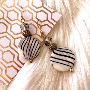 Zebra Mother of Pearl Earrings!!!!!